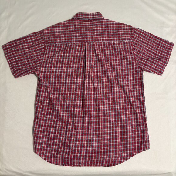 Alexander Julian Colours Men’s L Plaid Short Sleeve Button Shirt Thomaston Twill - Picture 2 of 9